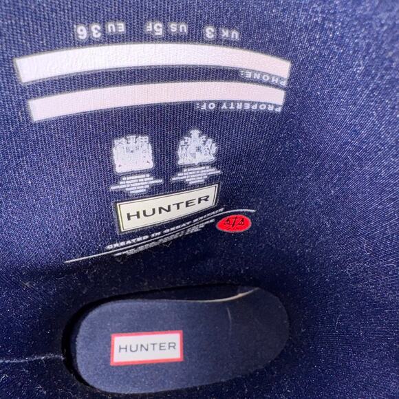 Hunter Dark Blue Original Fringe Wellie Boots Limited Edition Size 5 - Picture 5 of 8